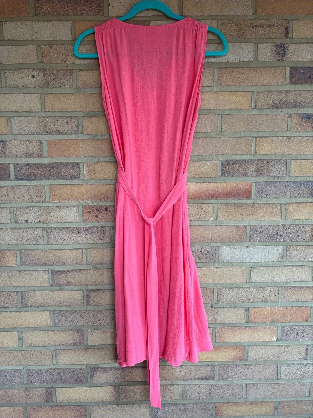 kate spade Coral Pink Sleeveless V-Neck Midi Dress S
